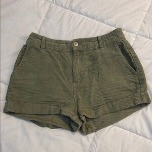 Forever 21 Green Corduroy Shorts